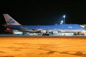 KLM at Curacao airport