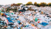 Junkyard Of Domestic Garbage In Landfill